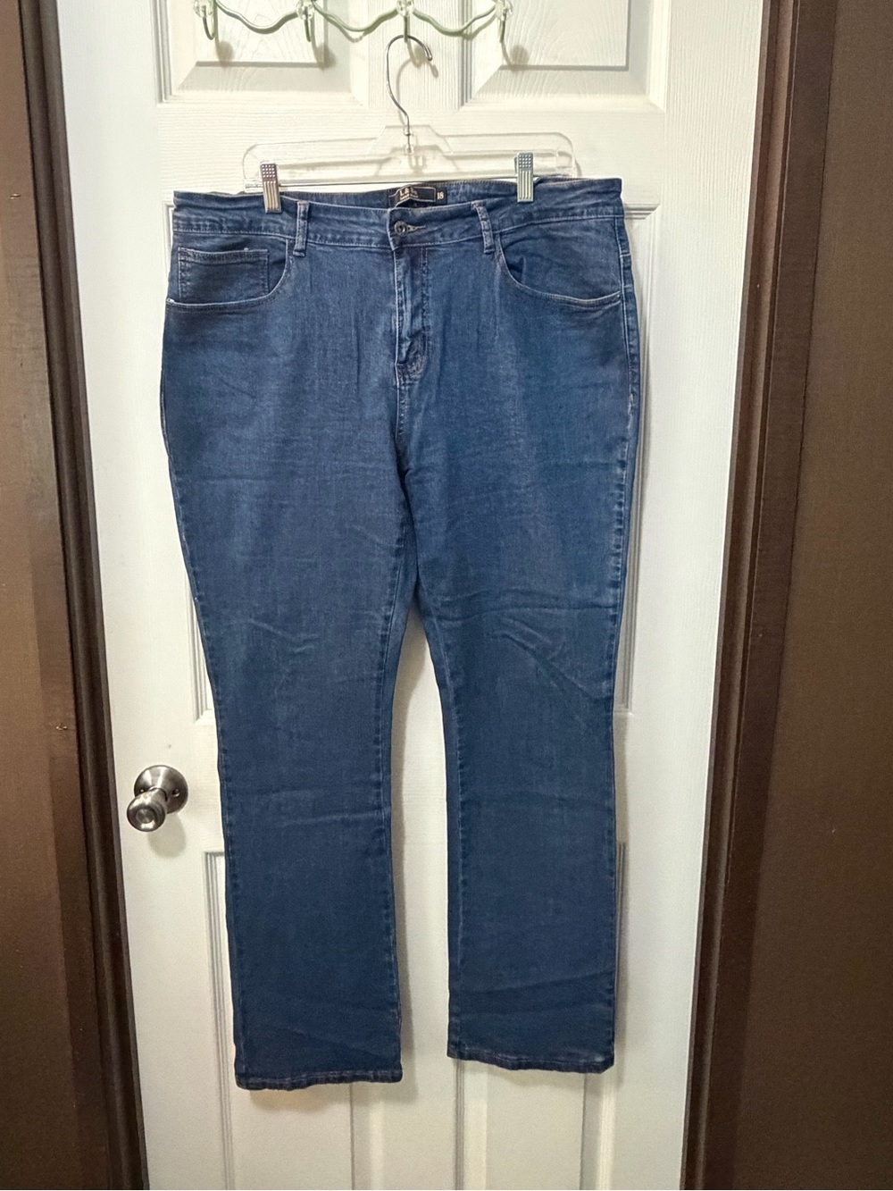 Lucky & Blessed Boot Cut Blue Denim Plus Sized Jeans Sz 18